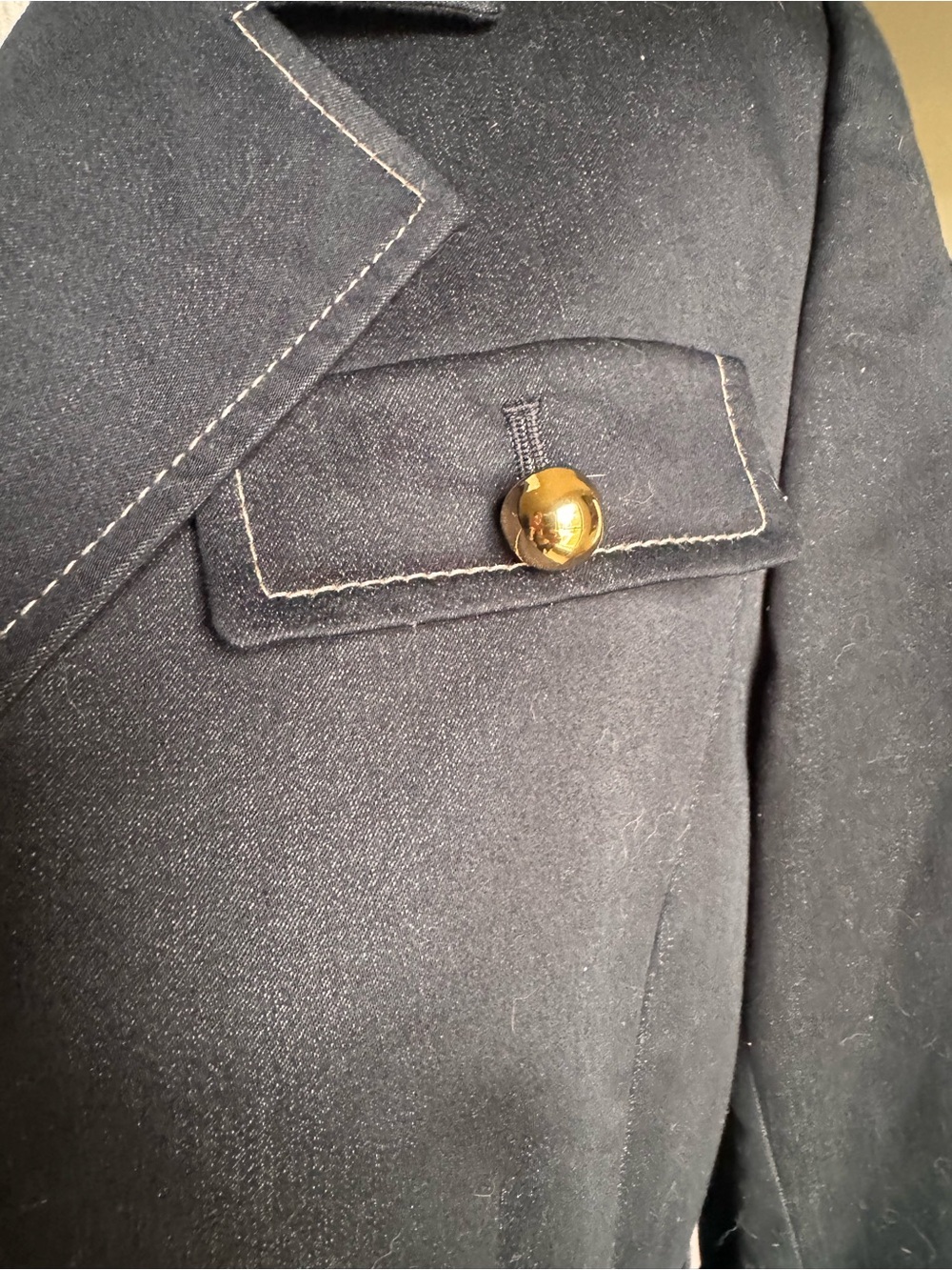 Tahari Arthur S Levine Y2K Belted Charcoal Blazer Gold Hardware Sz 10 - Picture 10 of 17